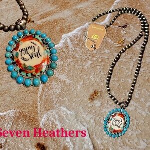 Gypsy Soul Western Bohemian Blue Stone Beaded Necklace